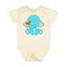 Inktastic Cute Baby Elephant with Flower Boys or Girls Baby Bodysuit