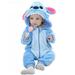 wsevypo Newborn Baby Boys s Girls s Stitch Flannel Zipper Warm Hooded Romper Jumpsuit Outfits