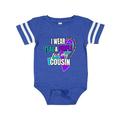 Inktastic Suicide Prevention I Wear Teal and Purple for My Cousin Boys or Girls Baby Bodysuit