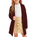 Toddler Baby Girl Long Sleeve Open Front Cardigan Coats Knitwear Knit Sweater Jacket Kids Fall Winter Outfits