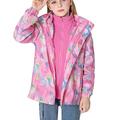 URMAGIC URMAGIC 3-13Y Child Girls Fleece Jacket Windbreaker 2-in-1 Camo Outdoor Jakcet