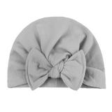 Hunpta Hats For Kids Newborn Baby Solid Hat Cap Beanie Bow Headband Hair Headwear Accessories