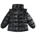 Baozhu Toddler Girl Puffer Hooded Coat Little Kid Winter Ruffle Down Jacket