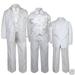 NEW Boys Baptism Communion Wedding Formal White Suit S M L XL 2T 3T 4T 5 6 7-20