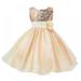 Bullpiano 3-10T Girl Sleeveless Sequins Formal Dress Princess Pageant Dresses Kids Prom Ball Gown for Wedding Party (Beige)