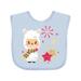 Inktastic New Year Celebration Llama with Gold and Red Stars Boys or Girls Baby Bib