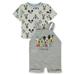 Disney Mickey Mouse 2 Piece T-Shirt and Shortall Set (Baby Boys)