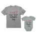 Our First Father s Day Dad & Baby Matching Set Infant Bodysuit & Men s T-Shirt Dad Gray XX-Large / Baby Gray 18M (12-18M)