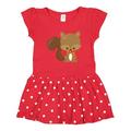 Inktastic Cute Squirrel With Fluffy Tail And A Scarf Girls Toddler Dress