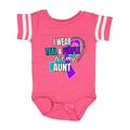 Inktastic Suicide Prevention I Wear Teal and Purple for My Aunt Boys or Girls Baby Bodysuit