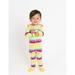 Leveret Kids Footed Cotton Pajama Striped Colorful Girls 18-24 Month