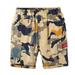 Bullpiano 1-6T Children s Boys Camouflage Shorts Pants Casual Sports Kids Beach Short Elastic Waist Teens Trousers Summer Children Loose Short (Khaki)