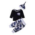 luethbiezx 2PCS Toddler Baby Boys Long Sleeve Camouflage Top + Long Pants + Hat Outfits