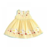 Baby Girl Embroidered Princess Dress Baby Baby Duckling Patch Embroidered Sleeveless Dress