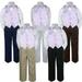 4pc Boy Suit Set Lilac Light Purple Bow Tie Vest Baby Toddler Kid Pants S-7