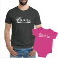 Feisty and Fabulous Matching Baby and Daddy Outfits Daddy Baby Matching Shirts Gray Biggie & Pink Smalls