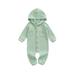 Toddler Baby Boy Girl Romper Long Sleeve Buttons Hooded Jumpsuit One Piece Clothes