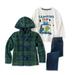 Kids Headquarters Infant Boy Camping Outfit Pants Shirt Green Plaid Jacket 12m