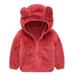 OGLCCG Kids Baby Girls Boys Warm Hoodie Jacket Flannel Fleece Jackets Winter Zipper Sweatshirt Hooded Coats Fuzzy Outwear with Pocket 6M-4Y