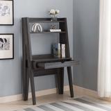 Union Rustic Mattson Ladder Desk w/ Hutch Wood in Gray | 60 H x 33 W x 16 D in | Wayfair F0A20F4A4F494A1285518EFD90E8536B