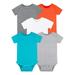 Little Star Organic Baby Boy 5 Pk Short Sleeve Bodysuits Size Newborn-24 Months