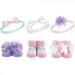 Hudson Baby Infant Girl Headband and Socks Giftset 6pc Magical Unicorn One Size