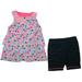 Little Lass Baby Infant Girl s Floral Ruffled Top & Shorts Set (18 Months)