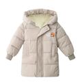 URMAGIC Toddler Little Kid Boy Girl Long Down Hooded Coat Winter Parka Jacket