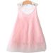 Baby Girls Chiffon Dress Sleeveless Lace Backless A-Line Tulle Gown