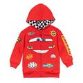 Disney Pixar Cars Lightning McQueen Toddler Boys Fleece Zip Up Hoodie Toddler to Big Kid