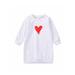 Herdignity Toddler Girls Heart Print Dress Valentine s Day Casual Long Sleeve Round Collar One-piece Dress