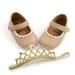 Baby Infant Girls Soft Sole Princess Mary Jane Shoes Prewalker Wedding Dress Shoes with Hairband 0-18M