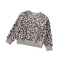 Toddler Baby Girl Leopard Print Sweater Infant Kids Casual Shirts Pullover Top T-Shirt Sweatshirts Clothes