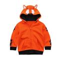 Dadaria Toddler Jacket Jackets For Toddlers Girls Boys Hoody Jackets Kids Zip Up Outerwear Coat Toddler Kids Coats Sweatshirt Orange 12-24 Months Toddler