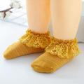 6-24Months Infant Solid Lace Casual Knitted Quarter Socks Toddler Girls Sweet Princess Socks