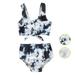 Toddler Baby Girls Tie Dye Two Pieces Set Swimsuit Bikini Set Beachwear