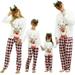 GRNSHTS Family Matching Christmas Pajamas Set Long Sleeve Xmas Deer Pajamas Sleepwear Dad Mom Kids PJs (White-Mom S)