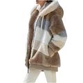 Women s Oversized Open Front Fleece Jacket Casual Winter Warm Long Sleeve Zipper Hooded Coat Sherpa Plush Outwear