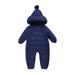 Gyratedream Newborn Baby Girl Boy Warm Hooded Snowsuit Outerwear Light Puffer Onesie Outwear