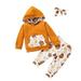 Tiny Cutey Toddler Baby Girl Hoodie Sweatsuit Outfits Winter Long Sleeve Top Pants Headband Clothes Set 12-18M