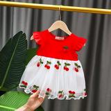 SYNPOS Baby Toddler Girl Cotton Casual Dress Summer Short Sleeve Basic Tunic Playwear Shirt Dresses 18-24 Months