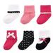 Luvable Friends Baby Girl Newborn and Baby Socks Set Pink Black 6-12 Months