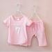 ContiKids Toddler Girls Athletic Shorts Clothing Set Sport Top Summer 2pc Tracksuit Outfits Pink 2-3 Years