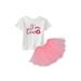 Awkward Styles Birthday Tutu Sets for Girls 2nd Birthday Outfit Baby Girl Birthday Clothes for 2 Years Old Girl Clothes 2nd Birthday Shirt 24M Tutu Pink Donut Birthday Outfit