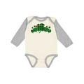 Inktastic St. Patrick s Day Clovers in Plaid Boys or Girls Long Sleeve Baby Bodysuit