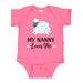 Inktastic My Nanny Loves Me Baby Lamb Boys or Girls Baby Bodysuit