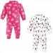 Hudson Baby Infant Girl Plush Jumpsuits Pink Christmas Lights 18-24 Months