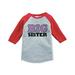 7 ate 9 Apparel Girl s Big Sister Red Baseball Tee