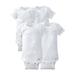Gerber Baby Boy Baby Girl & Unisex Short Sleeve White Onesies Bodysuits 4-Pack Preemie-24M