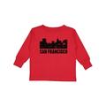 Inktastic San Francisco Skyline with Grunge Boys or Girls Long Sleeve Toddler T-Shirt
